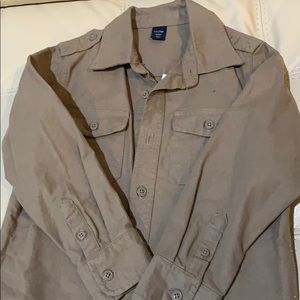 NWT long sleeve shirt, beige, size 5